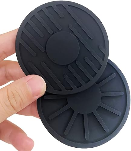 Miniatura 4 de Juego de 4 posavasos universales para portavasos de automóvil de silicona, antideslizantes, accesorios para interior de automóvil (negro (4 piezas)