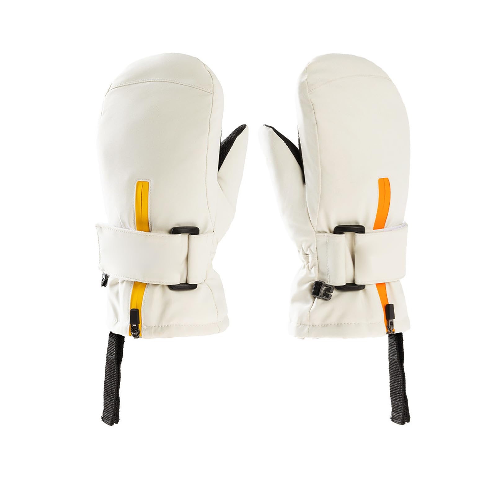 Muffole da Neve per Bambini, Guanti da Sci per Ragazzi E Ragazze, Impermeabili Muffole Snowboard, per Corsa, Pattinaggio, Ciclismo,[a] White,Fit 6~10 Years