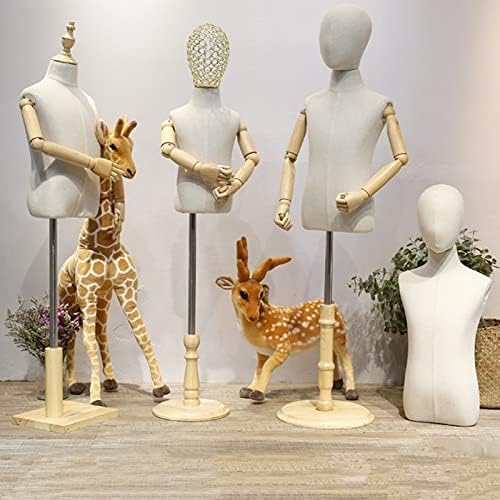希少 マネキン 木製 子供 展示用 ディスプレイ Amazon.co.jp: トルソーマネキンスタンド、子供用マネキントルソー、2