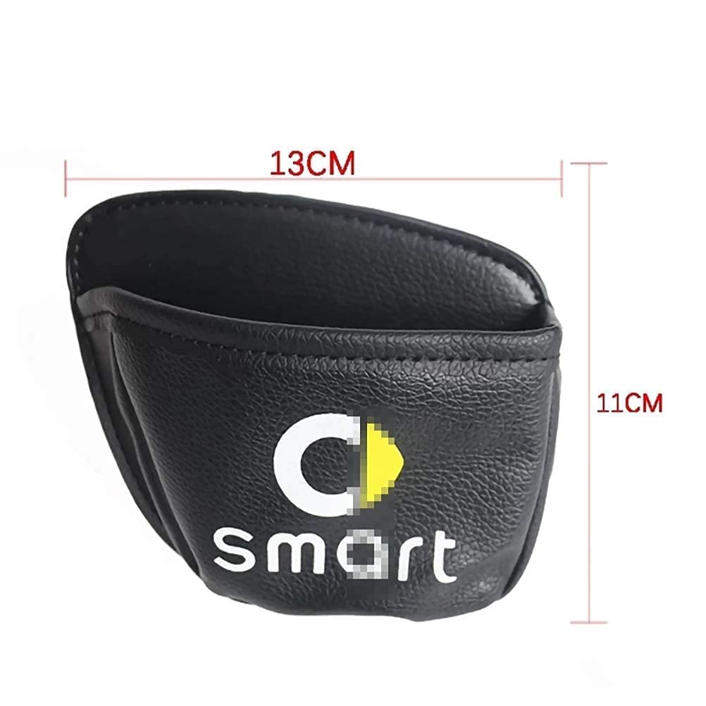 KOUNNENA Organizer z kieszenią boczną do Smart 453 451 Fortwo Forfour, skórzana torba do przechowywania samochodu, kieszenie na fotel samochodowy, portfel, telefony komórkowe, klucze, karty, monety