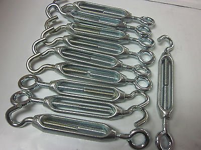 Turnbuckle 7/32" x 4-3/4" Zinc Plated Steel Eye/Hook - Pack de 10 Nuevo miniatura 1