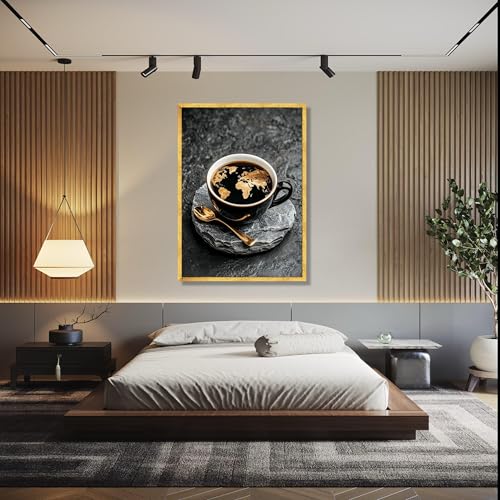 Tableau sur le thème du voyage et café chic pour salon