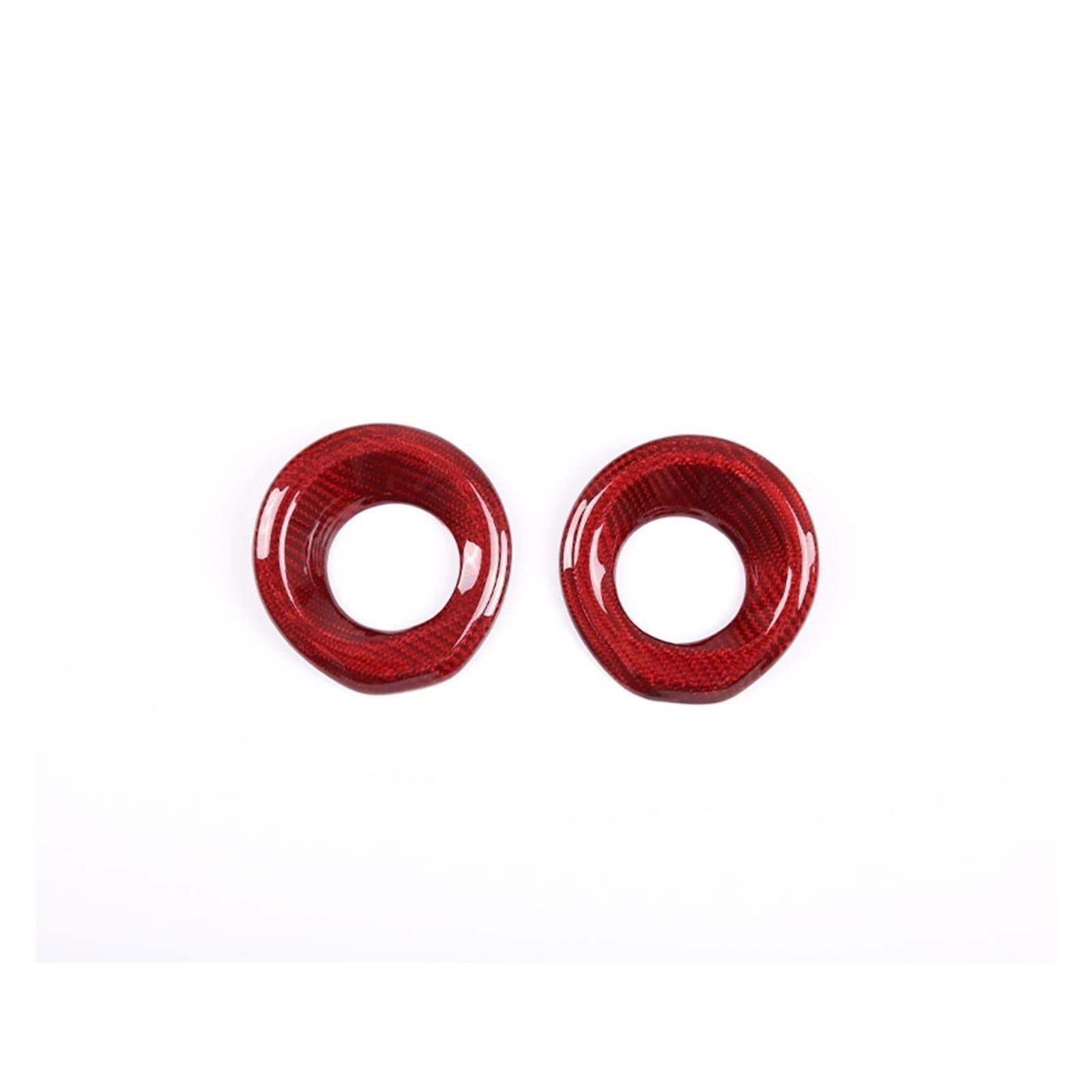 for Toyota GR for Supra MK5 A90 2019-2022 Door Audio Speaker Decoration Ring Sticker Car Interior Accessories Car Interior Mouldings(Red Carbon Fiber)