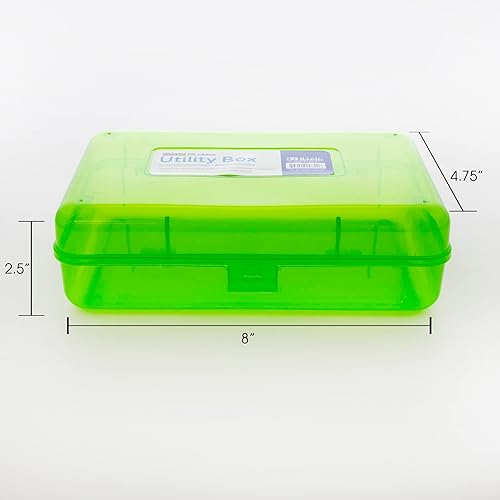 Miniatura 3 de BAZIC - Estuche de plástico para lápices, color brillante, organizador multiusos para bolígrafos, lápices, paquete de 4