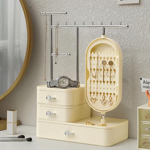 Arbre à bijoux avec miroir Jauhmui pour organiser colliers et boucles - 8