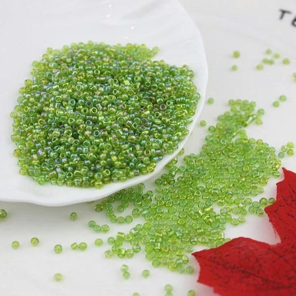 60000 pz 2MM Perline di Vetro a Colori UV per la Creazione di Gioielli Perline di Pony Perline di Riso Mnin Perline per Braccialetti Fai da Te Perline di Perle