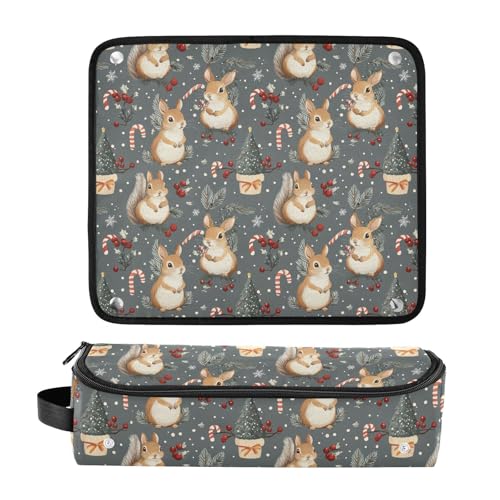 Bolsa de viaje para herramientas de cabello Squirrel Marble, resistente al calor, para planchas, rizadores y accesorios de cuidado capilar, organizador portátil miniatura 3