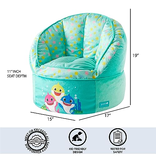 Idea Nuova Baby Shark Round Bean Bag Chair For Kids