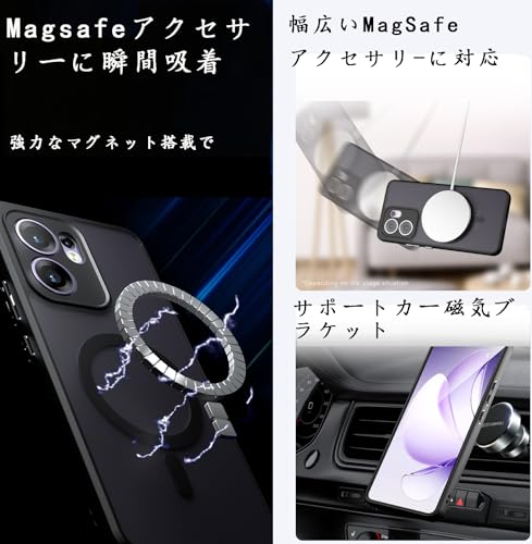 Image of For OPPO Reno13 A Case, Transparent Design, Shockproof, Scratch Resistant Back, Magnetic Compatible, Mag Safe, Matte Case, US Military MIL Standard Certified, Hybrid, TPU Bumper, PC Micro Dot