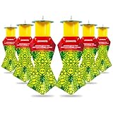 Catchmaster Japanese Beetle Traps Outdoor 6PK, Flying Insect Trap Bag with Lid & Dual Pheromone Food Lure, Hanging Bug Catcher Pest Control for Backyard & Garden, Plants, Trees, Vegetables & Flowers