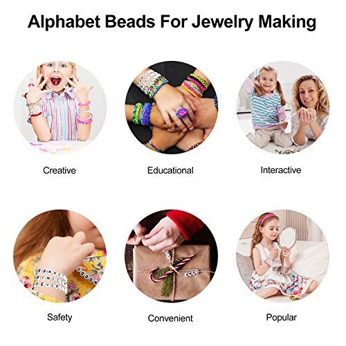 900 stuks acryl alfabet letterkralen voor kinderen doe-het-zelf sieraden maken sleutelhangers - Image 8