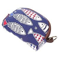 VANZACK Porta borse e buste sacchetto di piccola pochette con cerniera portamonete rotondo custodia a rete piccola portamonete giapponese cambia portafoglio cotone