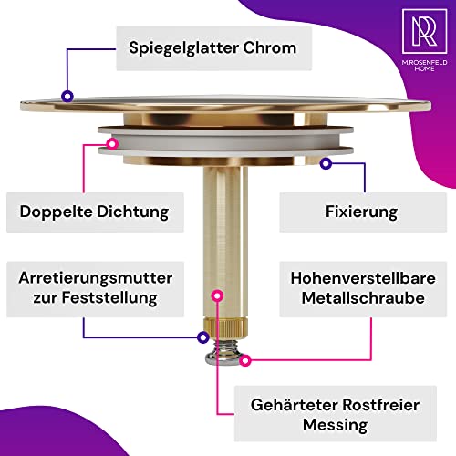 M. ROSENFELD Premium Bath Plug 72 mm, For Standard Bathtub Flow With Innovative Double Seal - Image 4