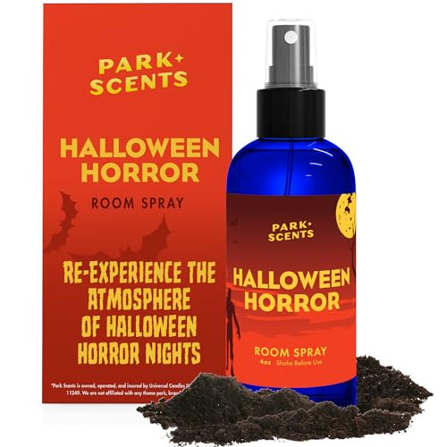 Park Scents Halloween Horror Room Spray – Halloween Themed Fall Room Spray Air Freshener for Home – Fall Birthday Gifts, Adults Horror Themed Gifts, Spooky Basket Items for Men & Women (4 oz)