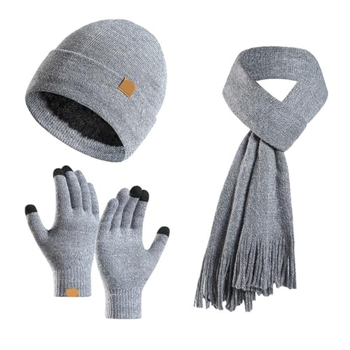 Ensemble trois pièces chaud en maille tricotée haut de gamme pour l'hiver