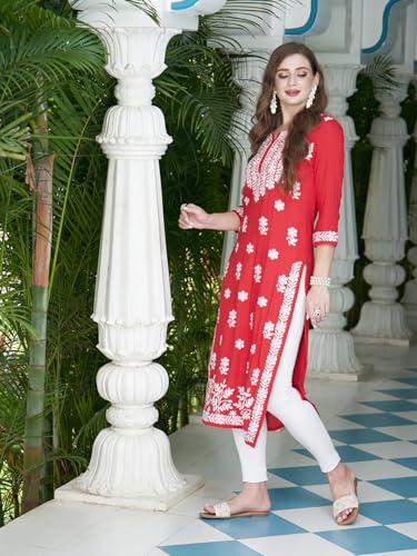 Image of ANNI DESIGNER Cotton Blend Women Regular Kurti