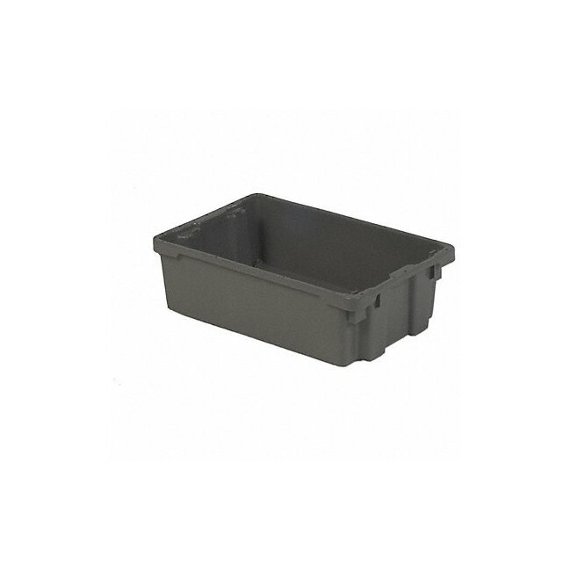 Stack and Nest Bin, 20-1/8 in L, Gray