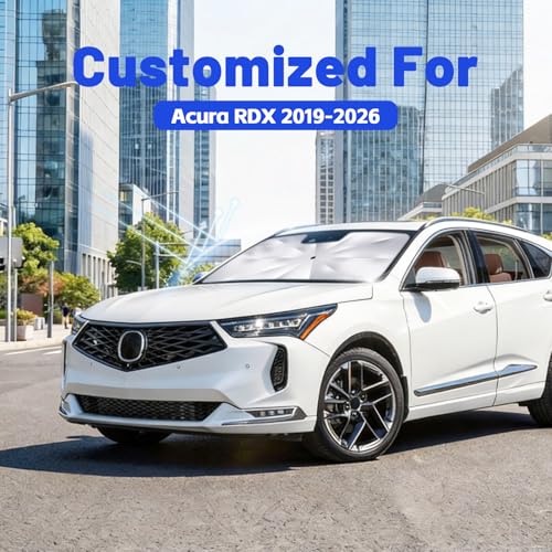 Image of Car Windshield Sun Shade for Acura RDX 2019-2026 -[Reflective Coated Fabric] Sunshade Umbrella for Front Window, Car Shades Sun Visor Keep Car Cool and Protects Interior, 1:1 Exact Fit