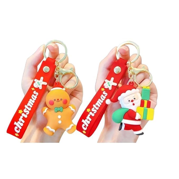 Mayatra's Cute Kawaii Christmas Festival Design Backpack Car Key Girls Women Men Cartoon Handbag Wallet PVC Keychain