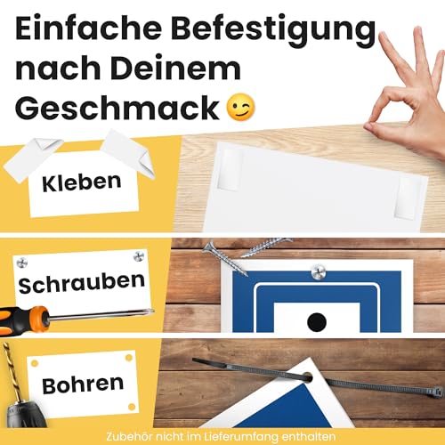 DankeDir! Infoschalter bescheuerte Fragen - 30 x 20 cm Schild - Geschenkidee Deko Partydeko Geschenk Party Kollegen Freunde - Türschild Spruchschild lustiger Spruch Geburtstagsgeschenk