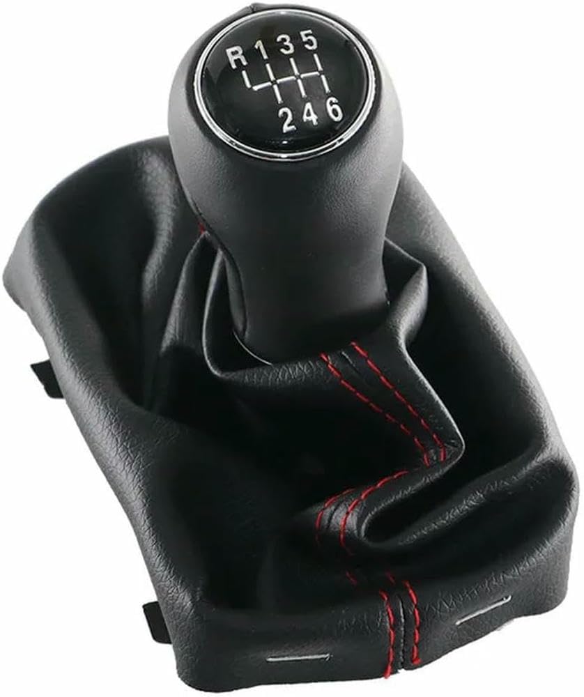 Gznbb R123456 Type 4 Car Manual Gear Shift Knob Boot Cover Gaiter Lever Shifter Handle Stick, For Audi A3 S3 8L 2001-2003