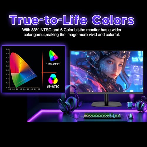 Image of Viewedge 24 inch Curved Gaming Monitor 180Hz FHD 1080p 1ms VA Adaptive Sync | 100% sRGB Color Accuracy HDR10 Enhanced Visuals Low Blue Light Technology Flicker-Free Eye Comfort One HDMI & DisplayPort