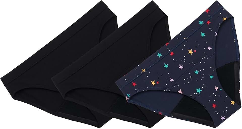 Thinx Teens Period Underwear, Bikini-Style Panties, Holds Up to 12 Regular Tampons, Leakproof, Reusable