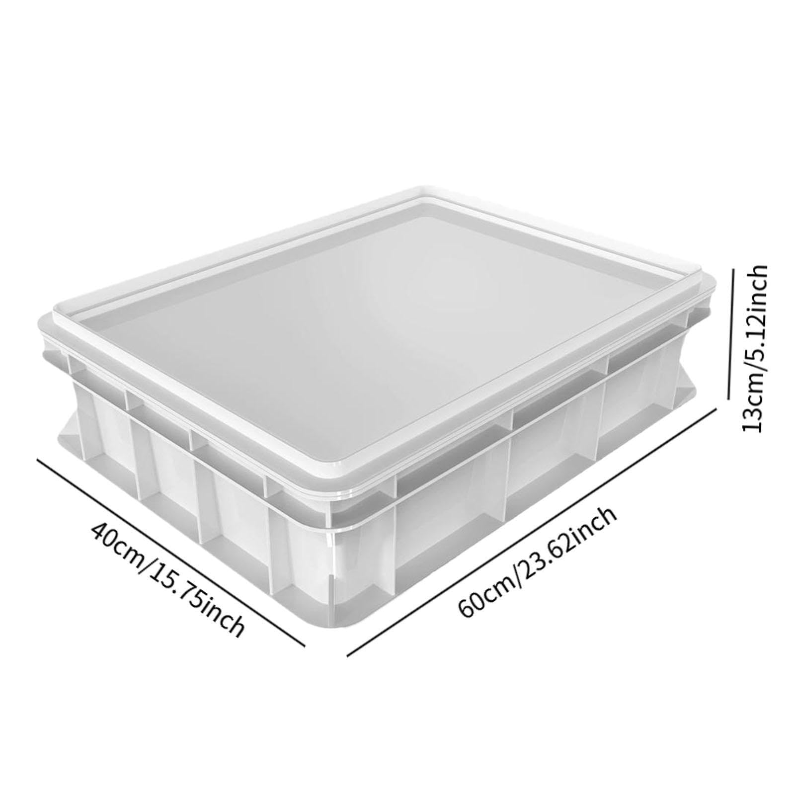 Contenitore per Lievitazione Impasti, Porta Frutta Multiuso, Strumento per La Cottura, Robusto Contenitore per Lievitazione con Coperchio per Cucina, 60x40x13cm