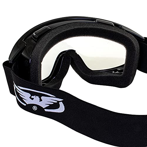 Global Vision Ön Cam Dolgulu Gözlükler Şeffaf Camlar Çoğu Camın Üzerine Ulaşır 2 mm Kalın Pc Lens Buğu Önleyici Kaplama Paintball Airsoft ATV Motosikletleri için Mükemmel Dolgu Ter Gözlerinizin Dışında Tutar Güvenlik Gözlüğü için ANSI Z87.1 Standartlarını Karşılar