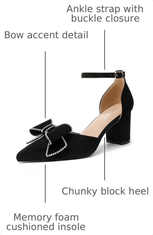 Image of Susanny Kitten Heels for Women Closed Pointed Toe Slingback Shoes