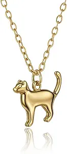 14K Gold Charm Necklace, Dainty 3D Animal Pendant Collection with Bear, Dancer, Bunny, Ballerina Shoe Charms for Dance Recital Gifts Friends Birthday, Anniversary