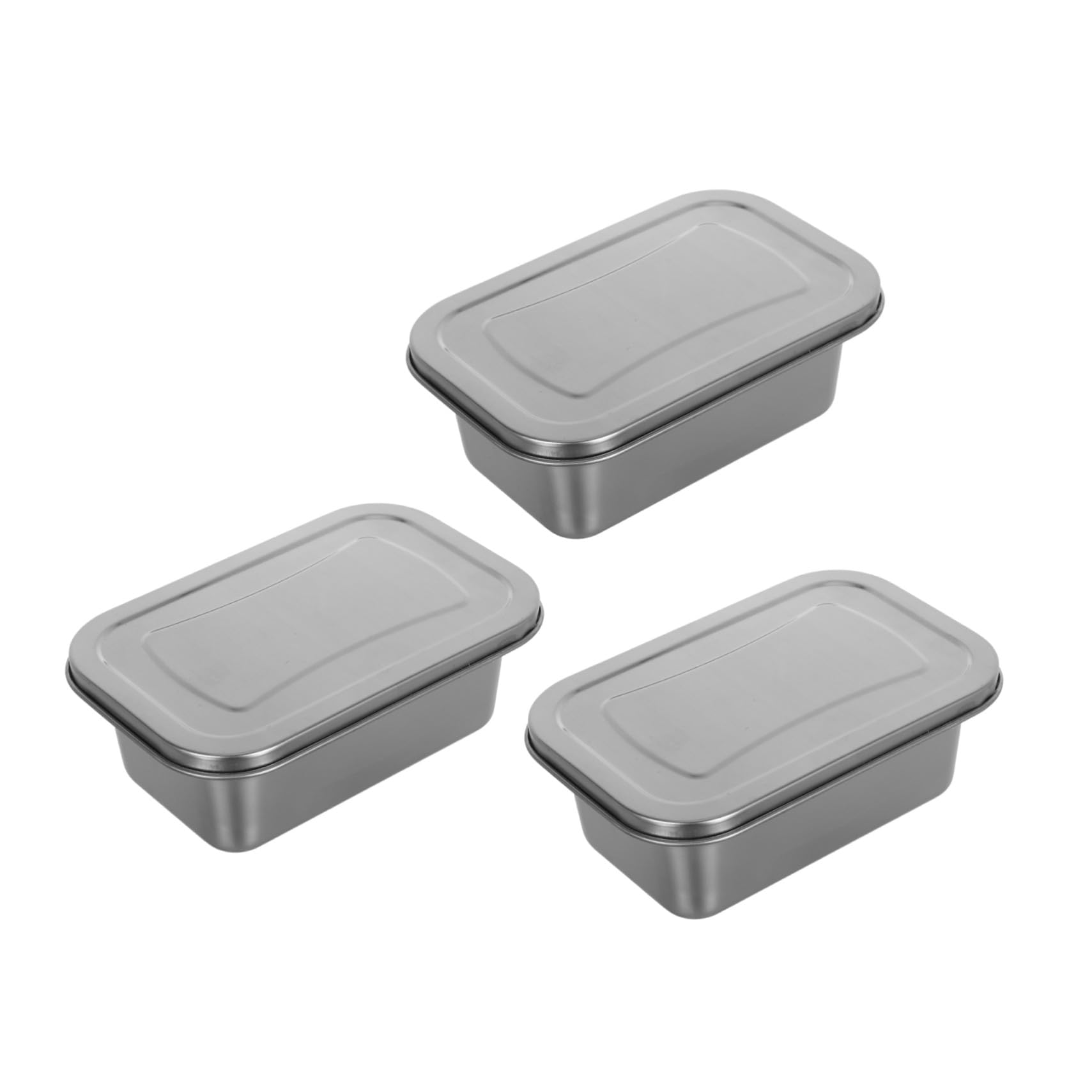 Contenitori per Gelato Set da 3 in Acciaio Inossidabile da 1,2 con Coperchio Ermetico per Conservare Dessert e Snack nel Freezer e Frigorifero