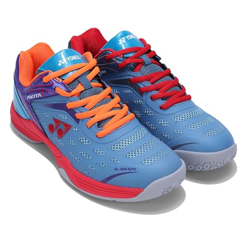 Image of YONEX AKITA Badminton Shoes |Non Marking | Ideal for Badminton,Squash,Table Tennis,Volleyball | Non-Marking Sole |TRU Cushion |Durable Skin Light|Synchro-Fit Insole|Toe Assist Shape|Hexa Grip |Light Weight|Lateral Shell|Extra Cushioning|Snap Back Action|