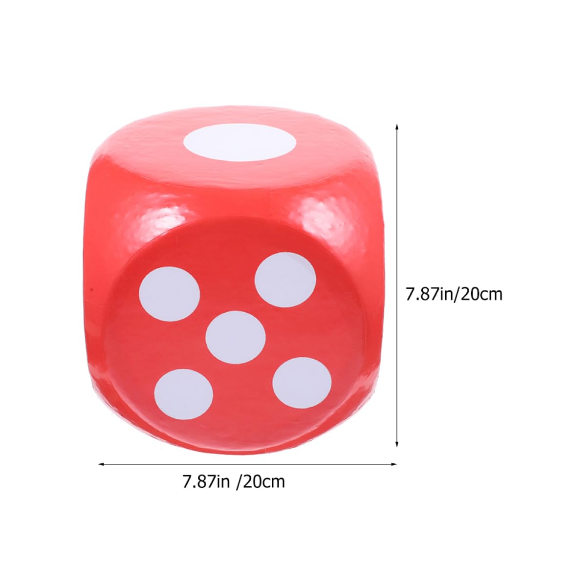 Abaodam Dadi di Schiuma Rossi 20cm Enormi Dadi da Gioco Facili da Manipolare e Leggere per Giochi di Festa e Attività Ludiche All'aperto