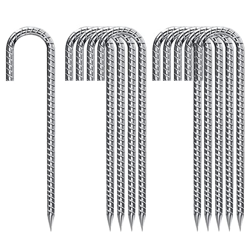 Bodenanker-Heringe-10-StüCk-Verzinkt, Trampolin Outdoor Bodenanker 30CM...