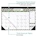 2020-2021 Desk Calendar, Large Monthly Desktop Calendars with Plastic Cover, 16