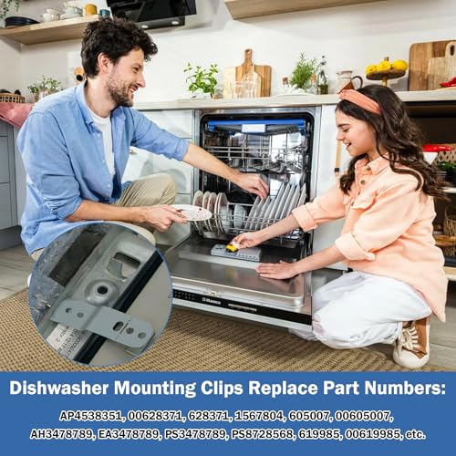 Image of 4PCS 619985 00619985 Dishwasher Mounting Bracket Fit for Bosch Dishwasher