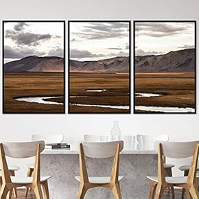 signwin 3 Piece Framed Canvas Wall Art Valley...