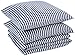 Produktbild AmazonBasics - Bettwäsche-Set, Jersey, gestreift, 155 x 220 cm / 80 x 80 cm, Marineblau