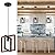9MMML Wood Pendant Light Kitchen Island Set of 3, Farmhouse Hanging Lamp with 62'' Height Adjustable Cord, Small Ceiling Pendant Light Fixture for Dining Room, Entryway, Foyer