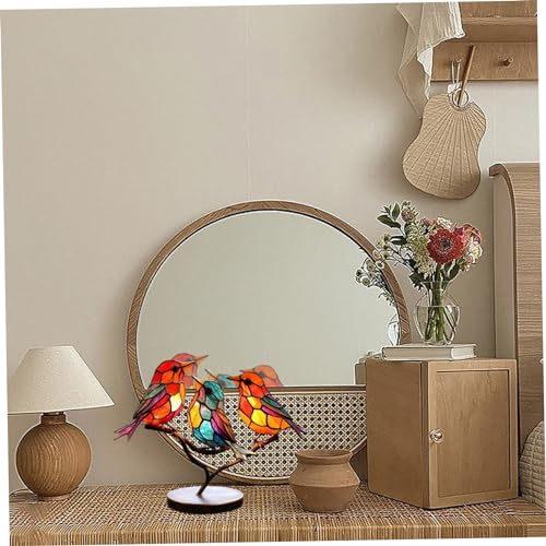 Sculpture d'oiseaux accessoires de décoration table en acrylique - 4