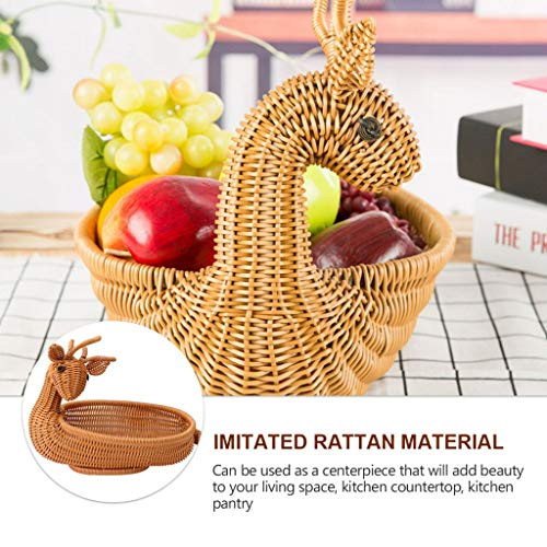 Cabilock 1 cesta criativa para armazenamento de frutas para uso doméstico (marrom claro)