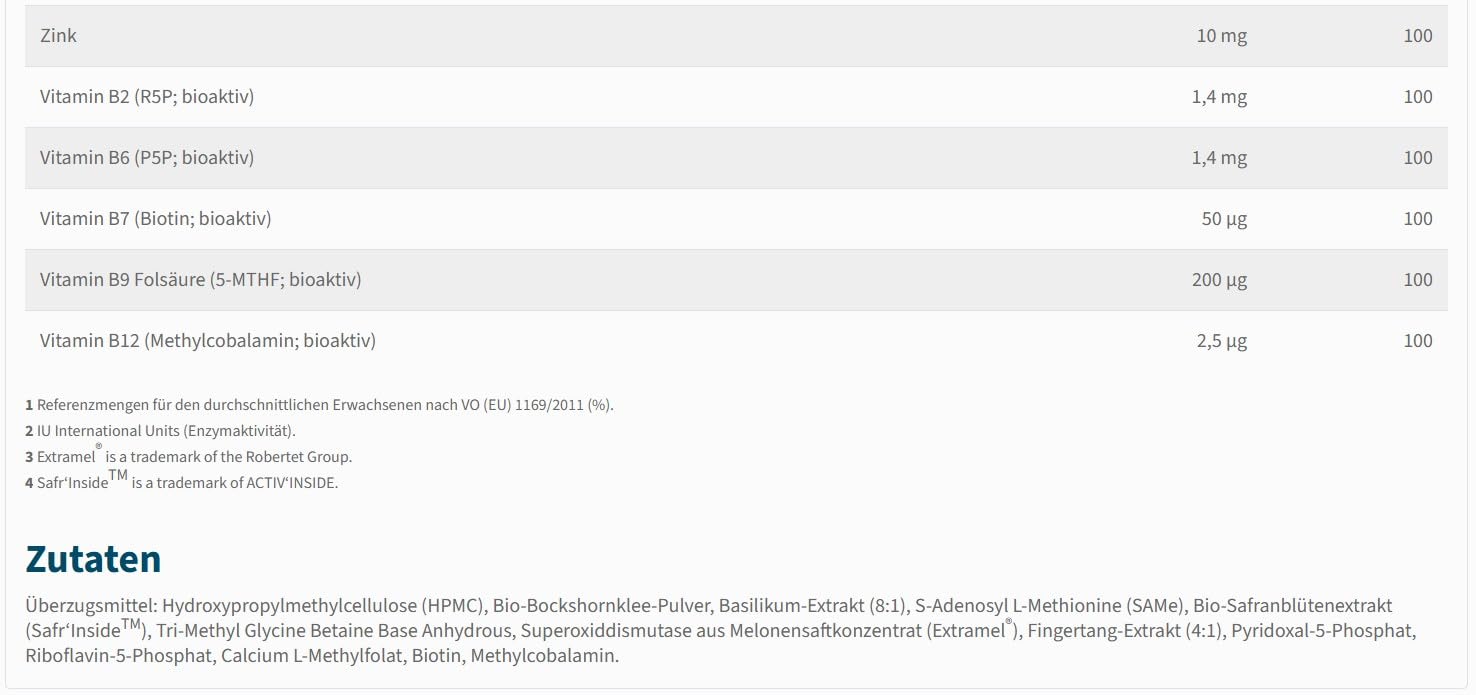 NatuGena Horm-ONE-Regulator, Safran-Extrakt, SOD & Basilikum, Jod, B-Vitamine (B2, B6, B7, B9, B12), Pflanzenextrakte, 90 Kapseln (30 Tage Packung)