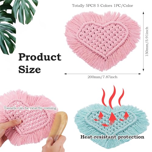 Dessous de verre macramé anti chaleur pour protéger table basse café - 4