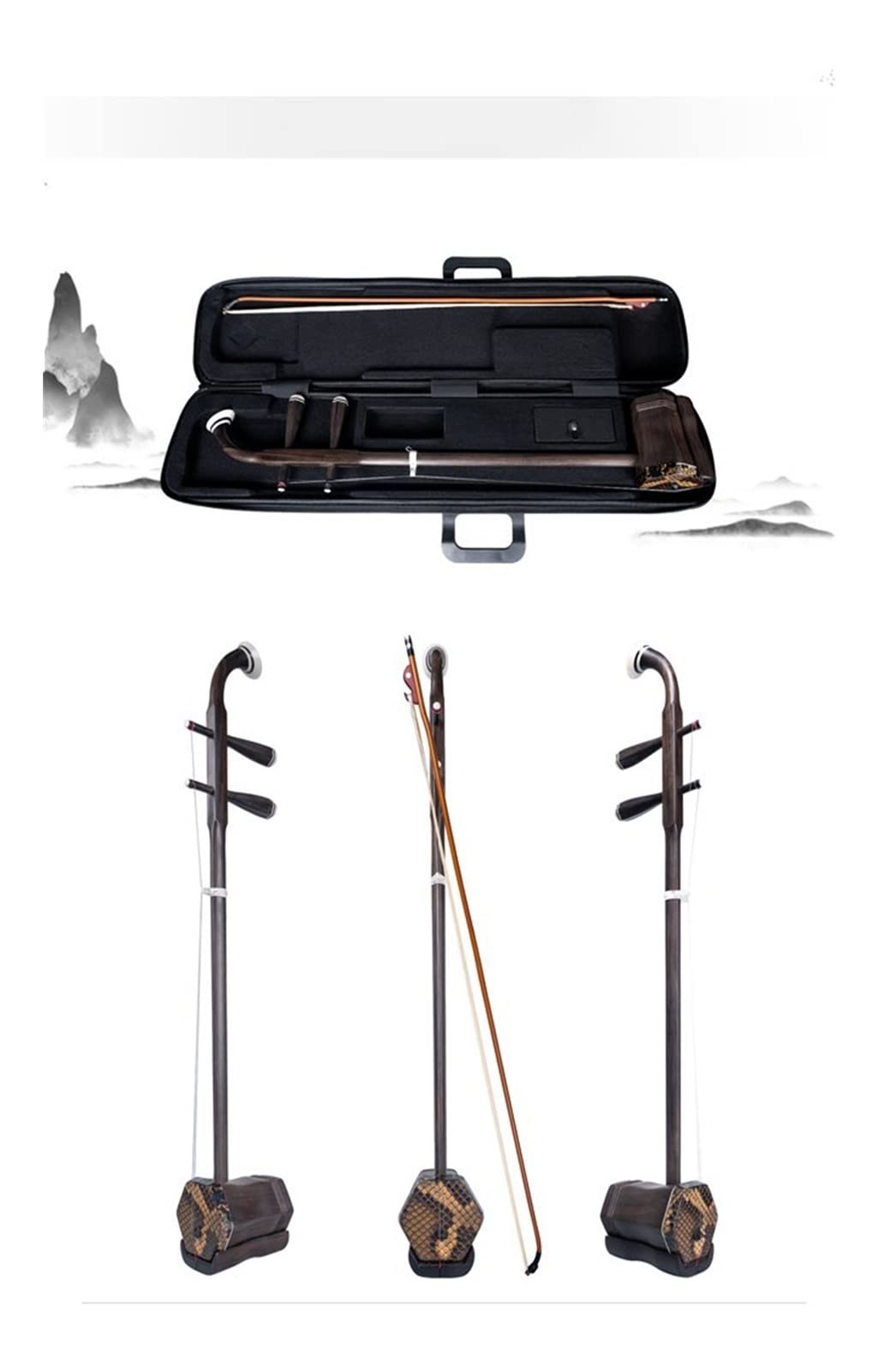 ZUZU Gealterte Palisander Erhu Chinesische Geige Handgemachte chinesische Nationale Musikinstrumente Erhu Anfänger Erhu
