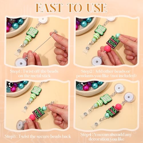 Porte-badge rétractable lot de 15 idéal cadeau bureau Sayglossy - 4