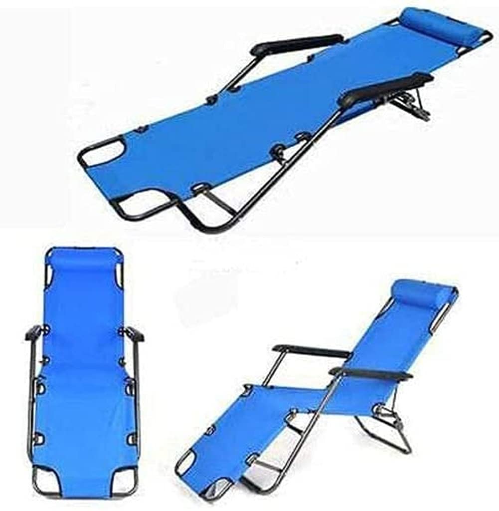 Fen Yun, Beach Lounge Chair Reclining, Reclining Chair Folding Patio Recliner for Beach, for inOutdoor, Pool Side, Yard, Garden, Lawn, Beach, Camping,