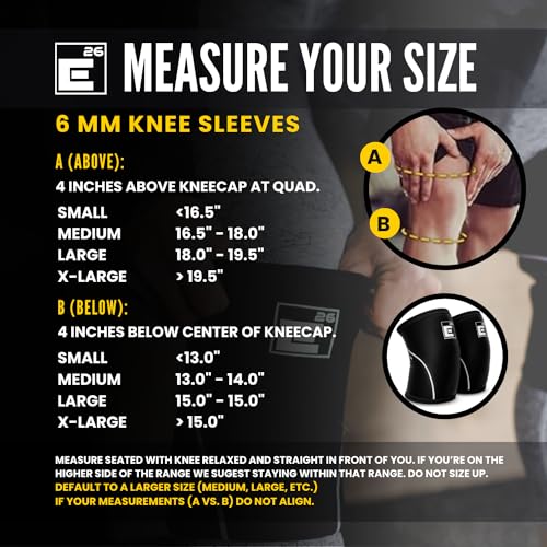 Knee Sleeves for Weightlifting (Sold as a Pair) - 6mm Neoprene for Optimal Compression, Mobility, and Warmth - Perfect for Functional Fitness, Squats, Deadlifts, Olympic Lifting (Large) - Thumbnail 3
