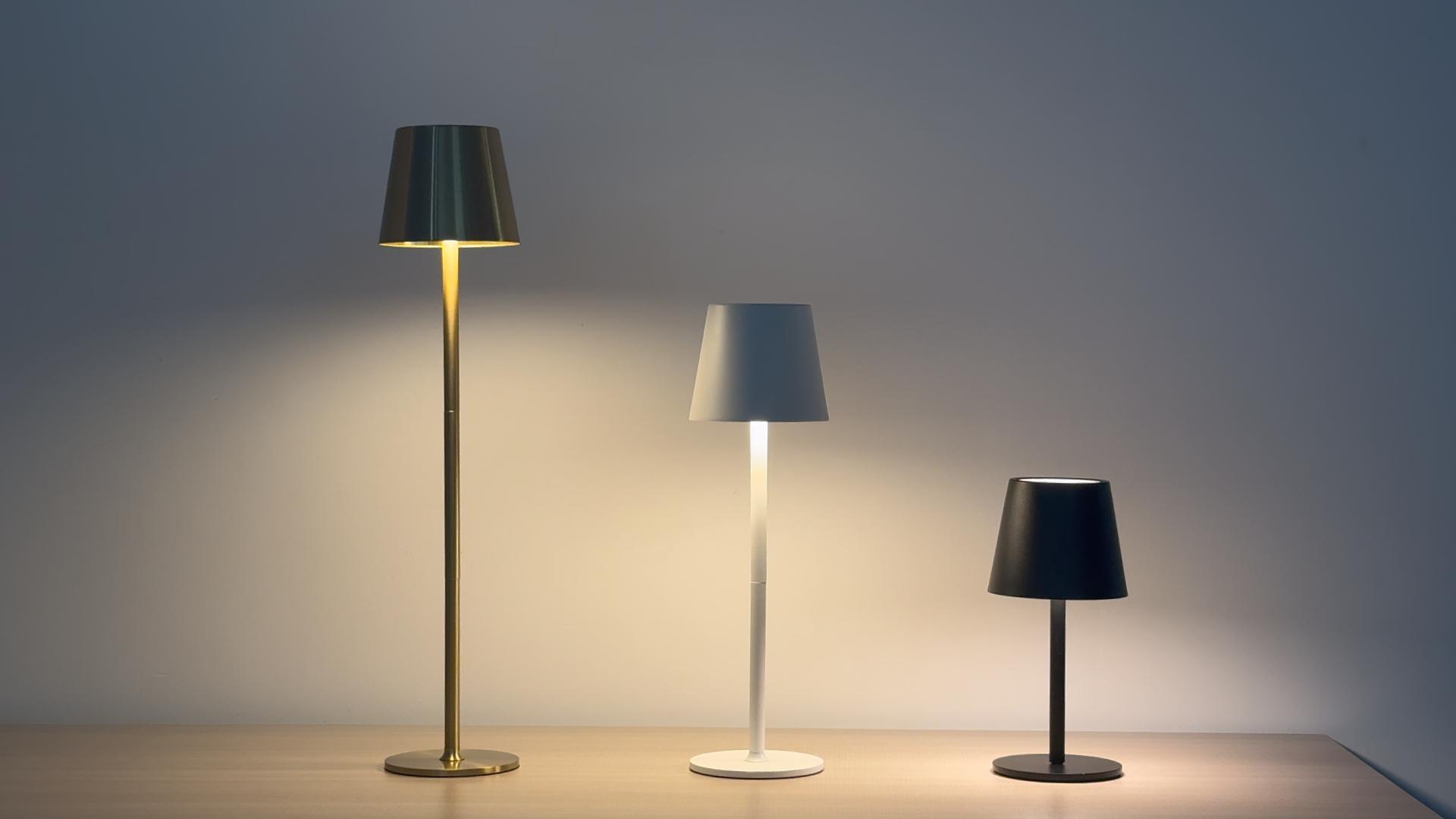 JACKYLED Cordless Table Lamps Rechargeable, 3 Adjustable Height