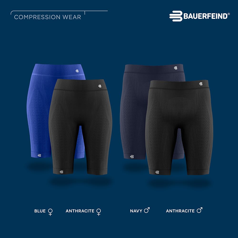 BAUERFEIND Spodnie kompresyjne "Sports Compression Tights Short", spodnie sportowe dla mężczyzn, krótkie, poprawiające ukrwienie mięśni nóg, poliamid/elastan